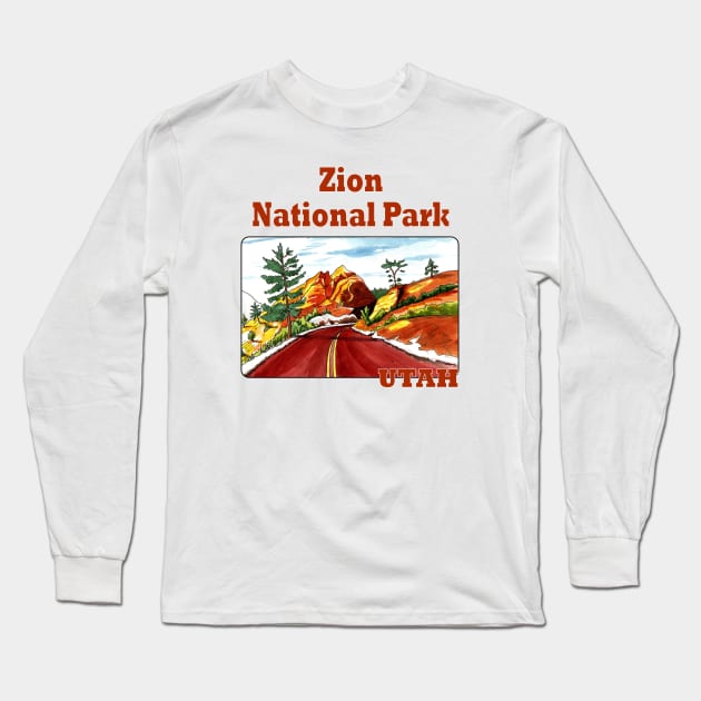 Zion National Park, Utah Long Sleeve T-Shirt by MMcBuck